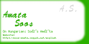 amata soos business card